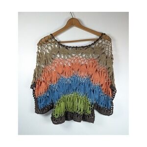 Crochet Knit Top One Size Boho Hippie Cottage Festival Goblincore Fairy grunge